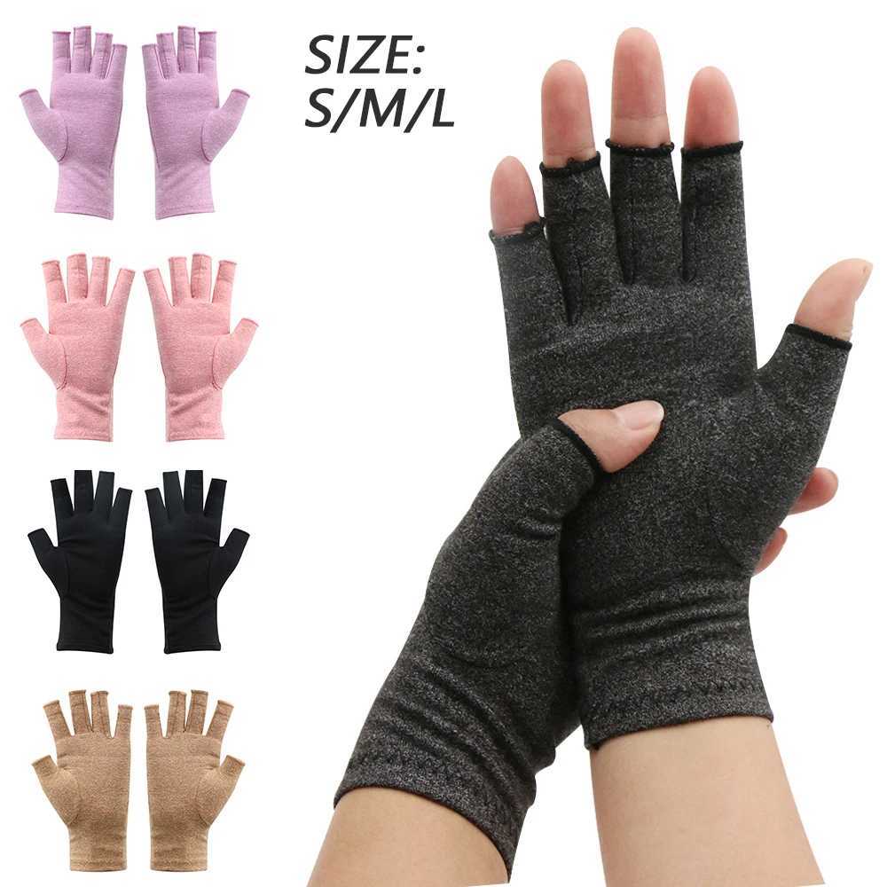 1 Pair Arthritis Compression Gloves Half Finger Therapy Gloves Wrist Support Joint Pain Relief Hand Brace Women Men Wristband Y240914