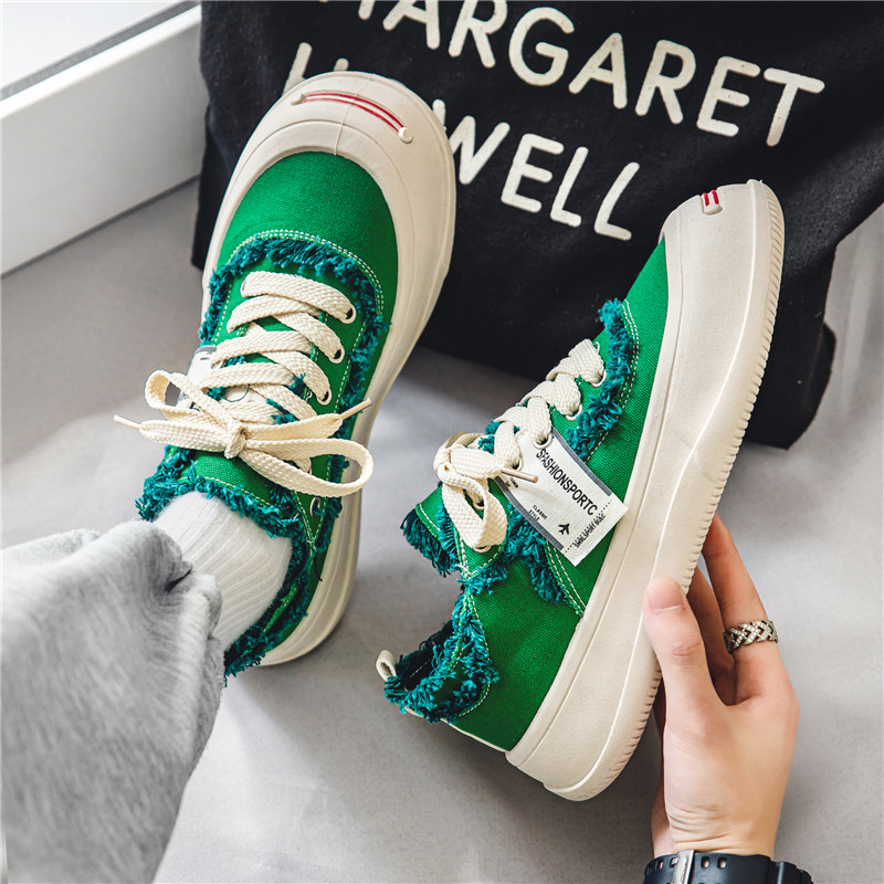 Fashion 2023 Orange Casual Platform Designer Mens Canvas Sneakers Street Vulcanized Shoes Men atillas 636e