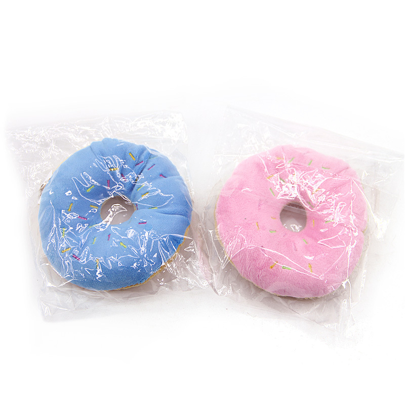 New Interesting and Cute Plush Donut Bread Toy Plush Toy Cream Donut Pet Sounding Dog Toy