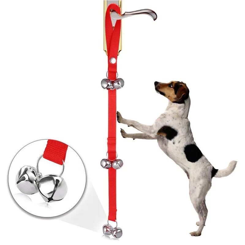 New Pet Dog Training Doorbell Leash Length Adjustable Indoor Training Alarm Door Bell Rope For Dogs Cats Equipment For Dogs