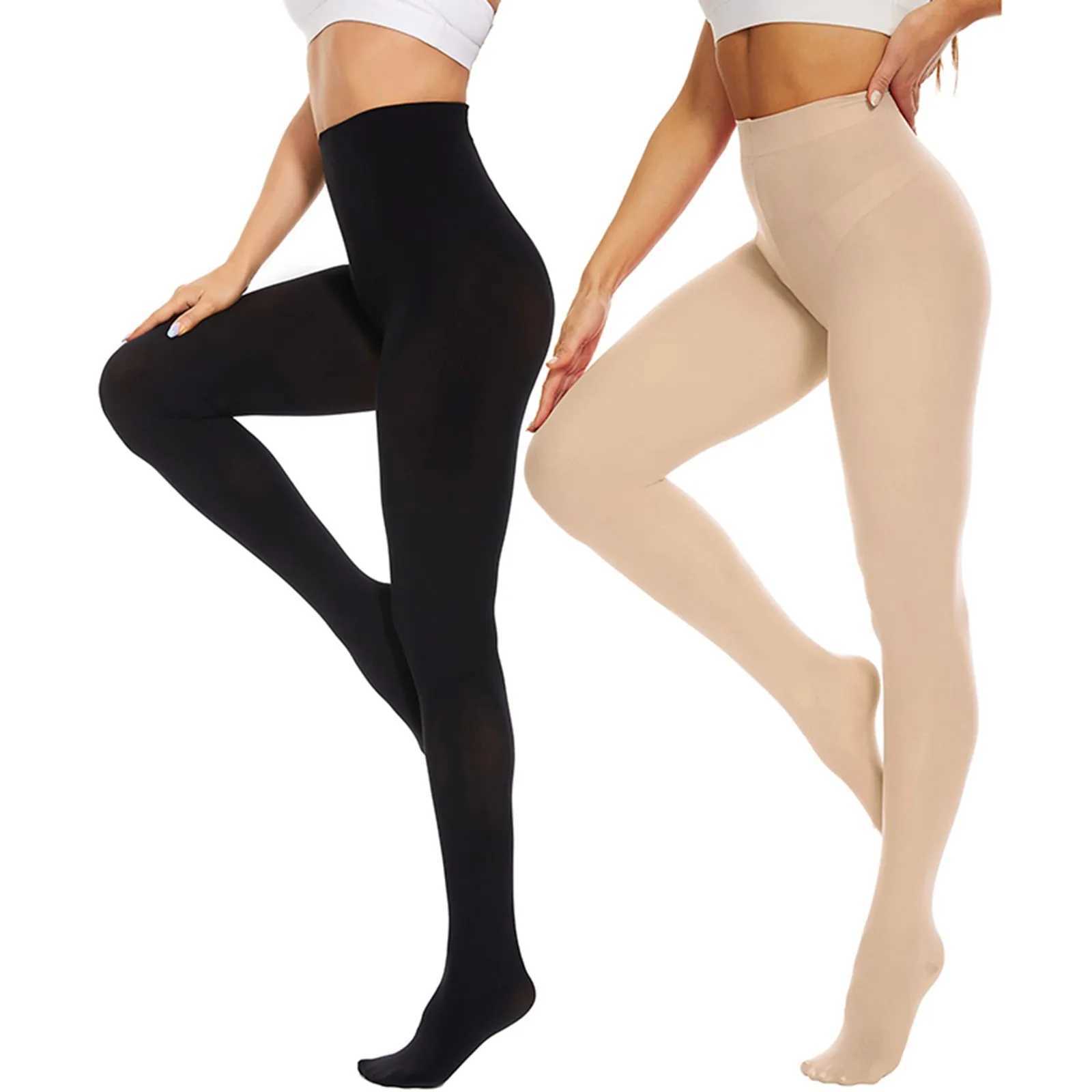 Women Winter Thicken Leggings New Thickened Velvet Pantyhos Warm High Waist Solid Color Velvet For Female Stretchy Black TightsX240914