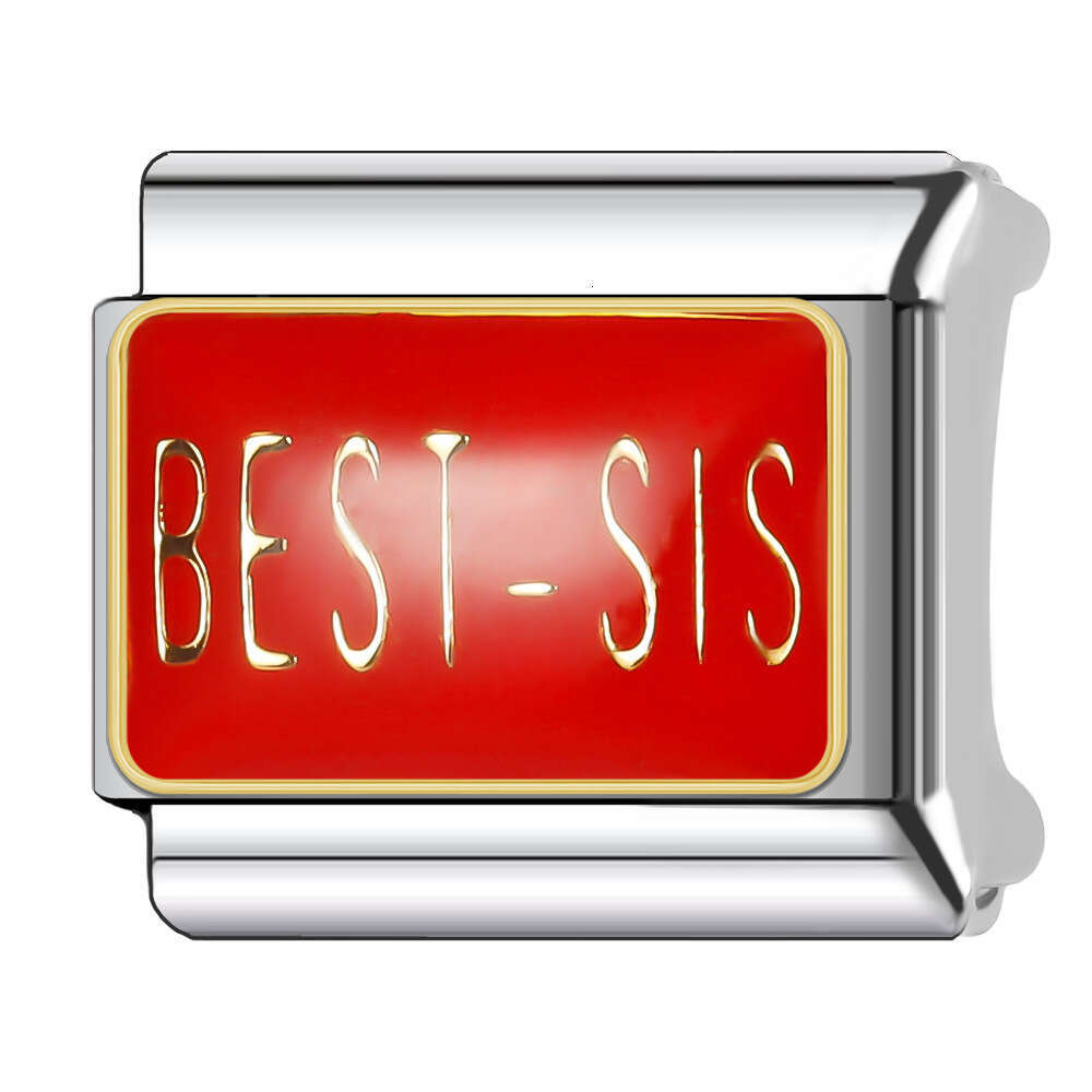 New Women's Gift love red heart Bead Italian Charms Links Bangle Beads Fit 9mm Stainless Steel Bracelet Making DIY For Women accessories Fashion 