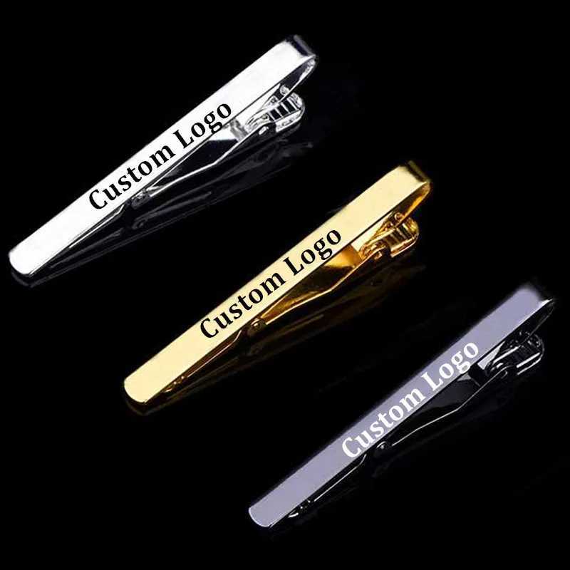 Dropshipping Personalized Customized DIY Laser Tie Clips Metal Fashion Simple Clasp Practical Necktie Clasp Gifts For MenX240914