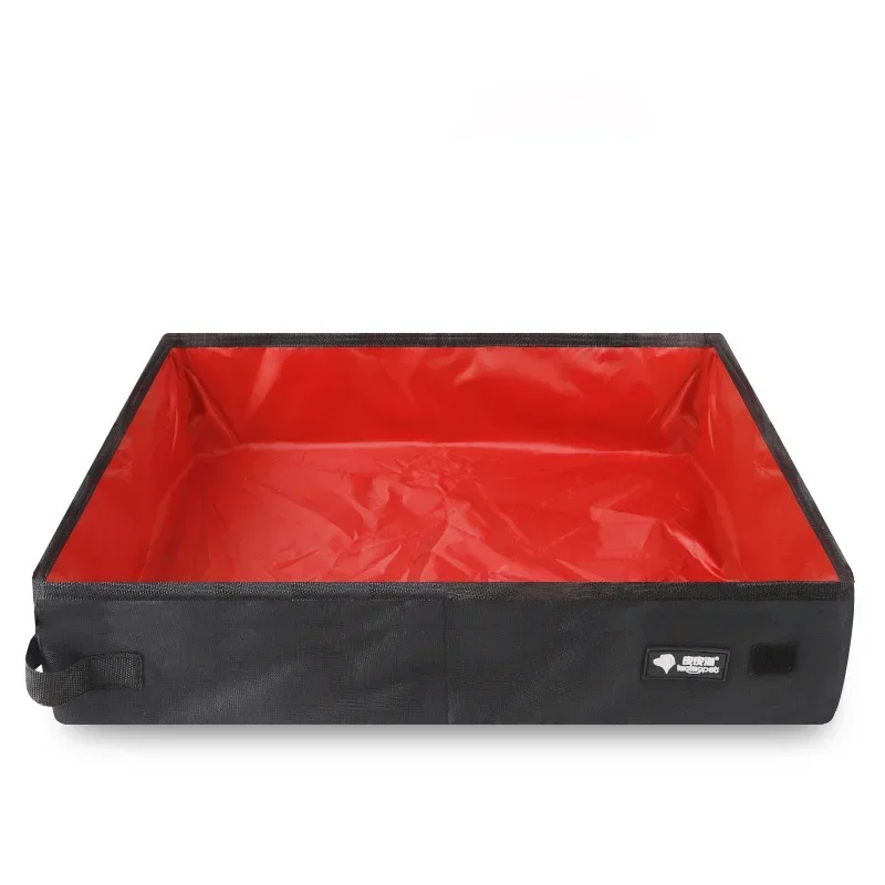 Folding Cats Litter Box Portable Travel Pet Litter Pan Lightweight Foldable Dog Toilet Tray Waterproof Lining Leak Easy to Clean