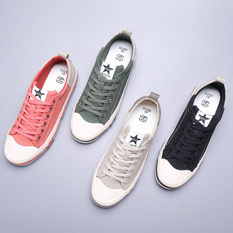 2024 High Quality Mens Canvas Casual Shoes Spring and Autumn Mens Flat Casual Sneakers Breathable Canvas Shoes for Mens SS24140