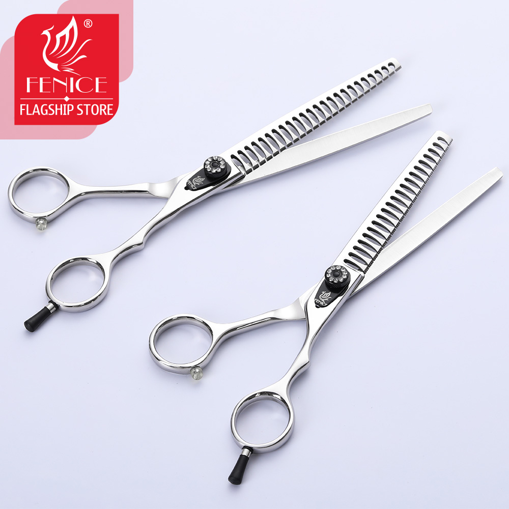 Fenice 7/7.5 inch High-end Professional Pet Dog Grooming Scissors Thinning Shears Thinning Rate about 75%