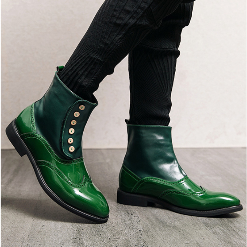 Men Leather Shoes PU Fashion Versatile Business Casual British Style Street Party Wear Classic Ankle Boots for Man 53ca
