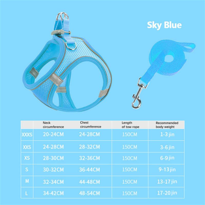 XXS-L Cat Harness Leash Set Escape Proof Kitten Harness For Cat Small Dog Breathable Puppy Pet Walking Lead Cat Accessories