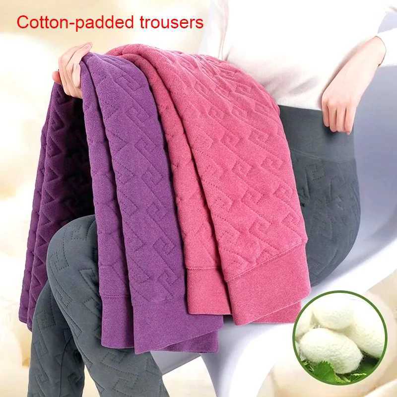 Winter Thermal Leggings Thermal Pants for Women High Waist Extra Thick Warm Slimming Bottom Pants Velvet Insulation PantsX240914