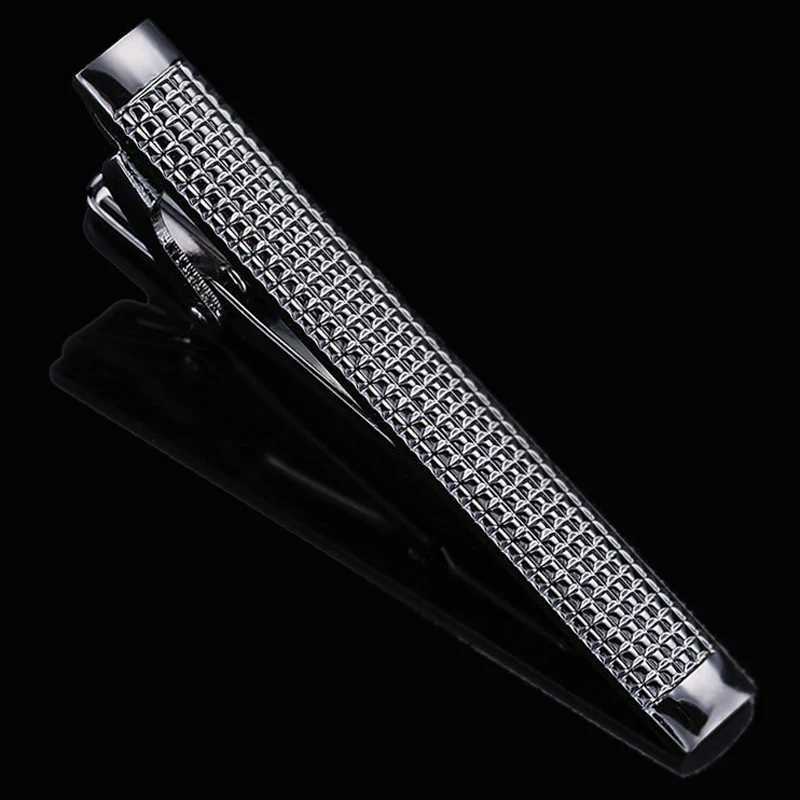 Fashion mens business formal Shirt cufflink tie clip high quality brass enamel craft exquisite pattern tie clipX240914