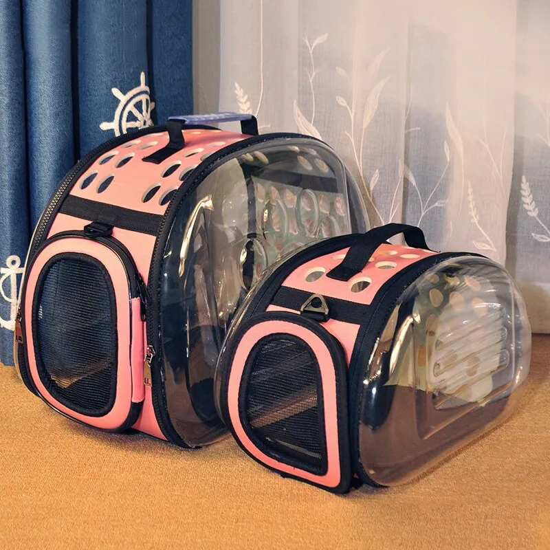 Pet Shoulder Crossbody Bag Breathable and Portable Pet Outing Cat Backpack Outdoor Travel Handbag, Small Dog Folding Bag