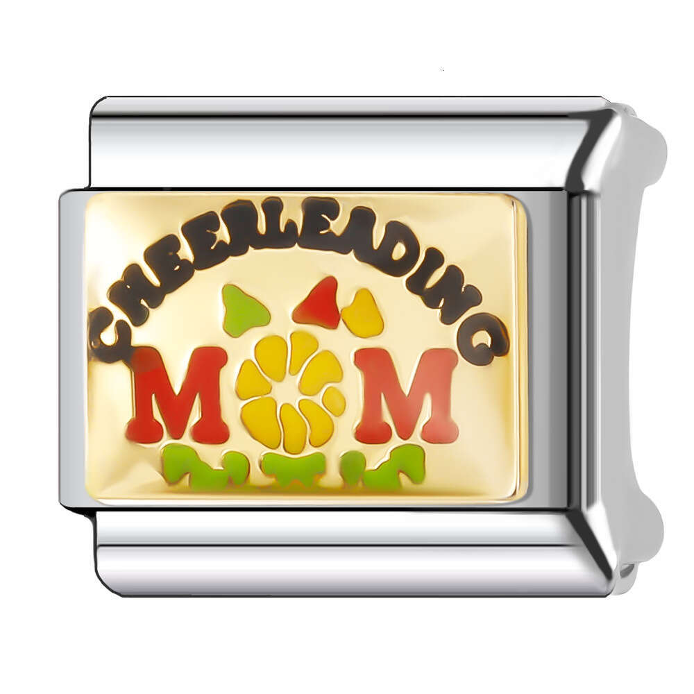 New Women's Gift love mom heart Bead Italian Charms Links Bangle Beads Fit 9mm Stainless Steel Bracelet Making DIY For Women Fashion Jewelry