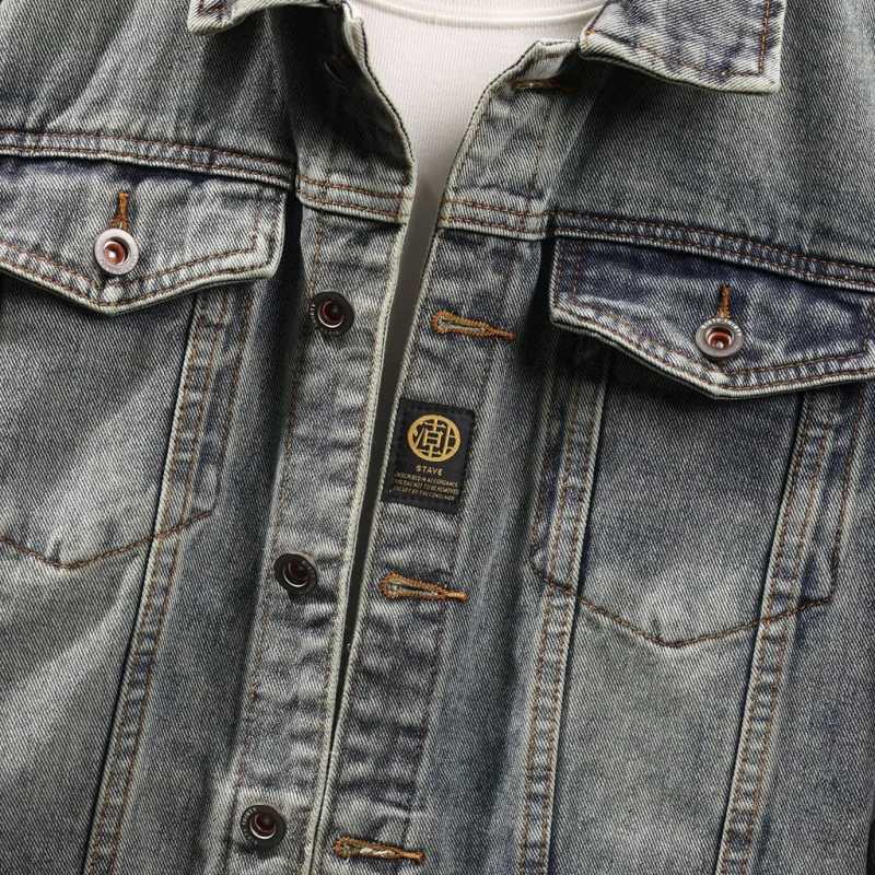 2024 Autumn Winter Denim Jacket Mens Retro Nostalgic Printed Fashion High end Jacket Loose Trendy Motorcycle Casual Jacket W240914