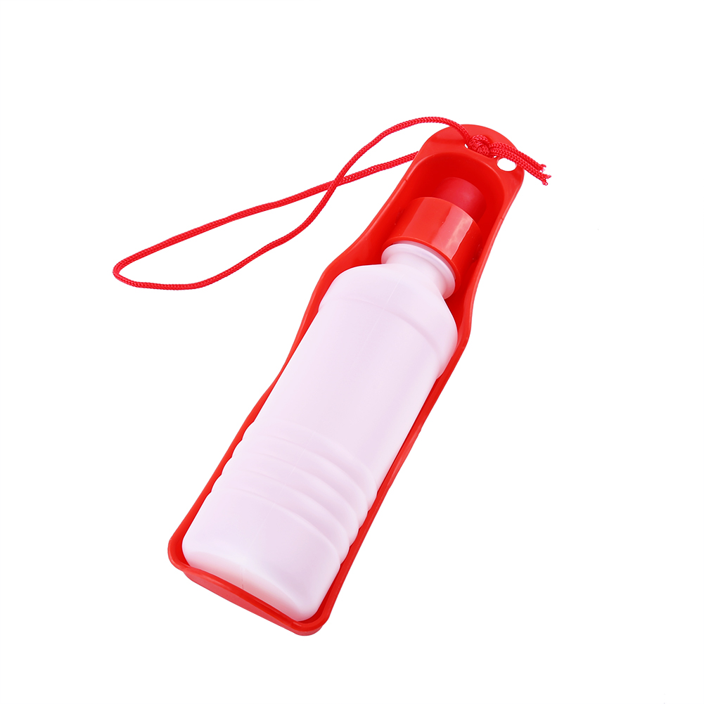 Love Pet Dog Travel Water Bottle Puppy Drinking Feeding Fountain Bottle 250ml