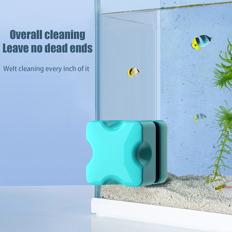 Magnet Window Aquarium Mini Cleaner Brush Floating Scrubber Scratch-Free Strong Magnetic Brush Magnet Scraper Cleaning Tools