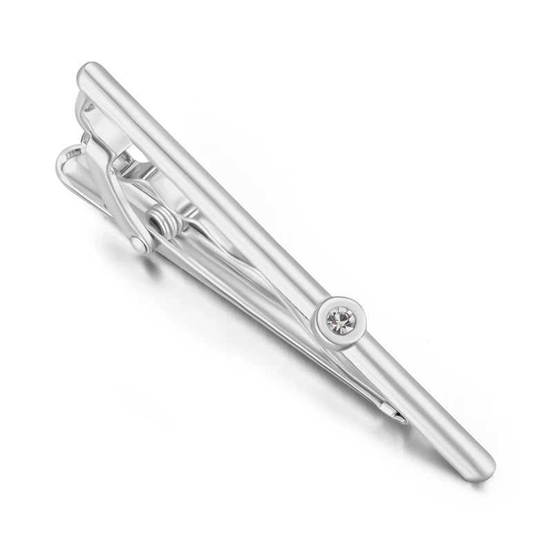 1 Piece Classic Men Tie Pin Clips of Casual Style Tie Clip Fashion Jewelry Exquisite Wedding Tie Bar Silver And Golden ColorX240914