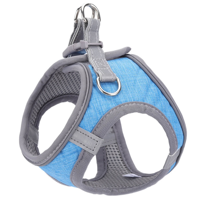 Small To Medium Dog Pet Harness Vest Cat Harness and Leash Set Adjustable Reflective Nubuck Harness for Dog Walking and Training