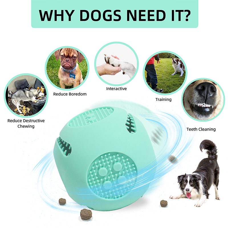 High Quality Toy Ball Food Grade Rubber Cleaning Teeth Nibbling Ball Dog Toy