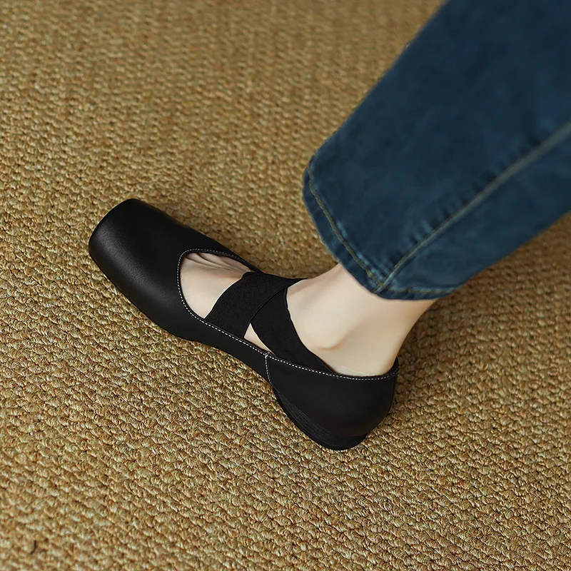 Genuine Leather Pig Nose Loafers: Slip-on Footwear for Modern Women 4