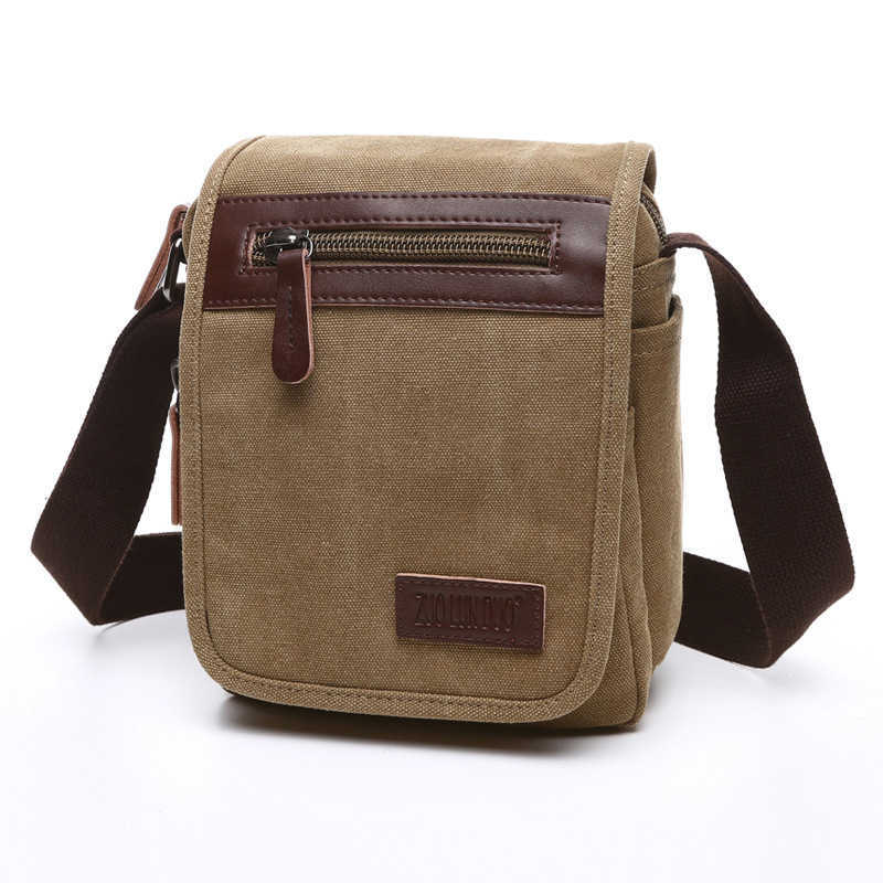 Men's casual canvas bag Korean fashion Single Shoulder Messenger Bag student schoolbag 240915