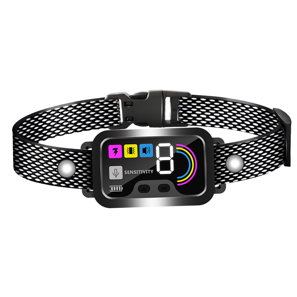 Automatic Anti-Bark Collar IP67 Waterproof Electric Dog Trainer USB Charging with 8 Adjustable Sensitivity Pet Training Supplies
