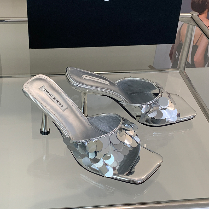 In New Ladies Pumps Thin 2023 Designer Fashion Shallow Bg Female High Heels Slides Sandals Shoes For Women 0b9e