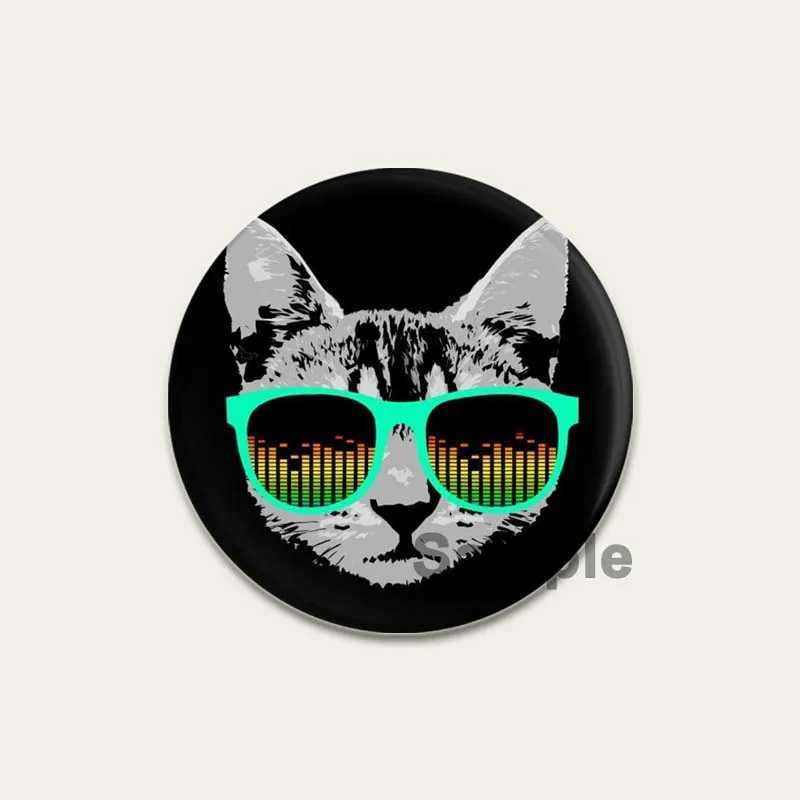 32/44/58mm Funny Cute Cat Badge Round Creative Brooches Fashion DIY Backpack Jewelry Accessory Gifts HD Print Handmade PinsX240914