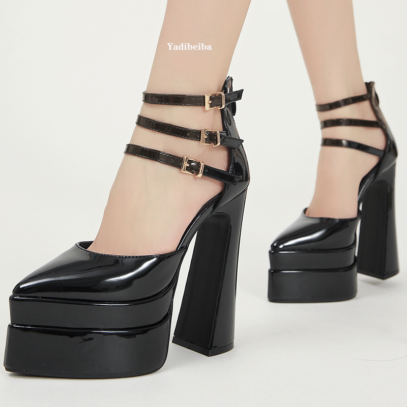 2023 Dropship Spring Summer Sandals Pointed Toe Platform Women Fashion Show Pumps Sexy Woman Wedding Shoes Big Size 42 72e4