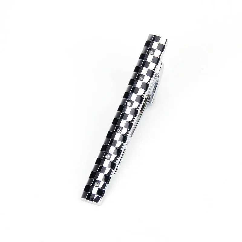 Tie Clip For Men Classic Meter Tie Clips Copper Tie Bar Quality Enamel Tie Collar Pin Crystal Business CorbataX240914