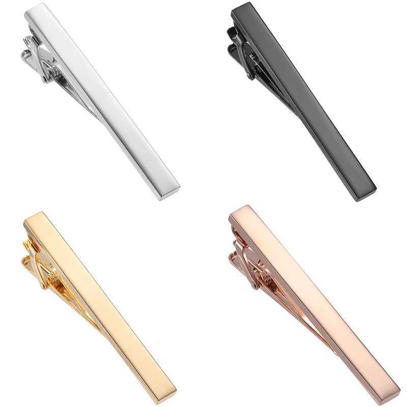 Classic mens and womens tie clips high-quality Multi colored metal smooth clips business suit shirts accessories jewelry giftsX240914