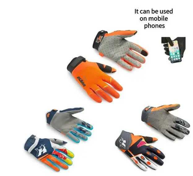 Tri-color rubber riding outdoor protective mountain bike off-road motorcycle gloves Y240914