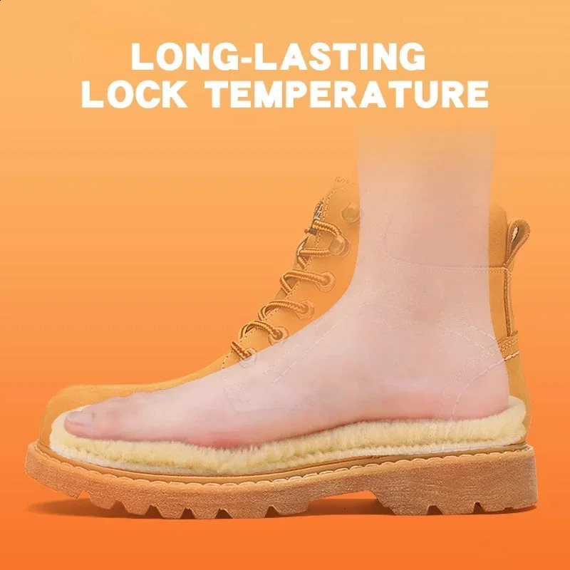 1pair Size 35-45 Thicken Thermal Insoles Winter Plush Insoles Natural Snow Boots Wool Warm Insoles for Men Woman Heating Insole 241010