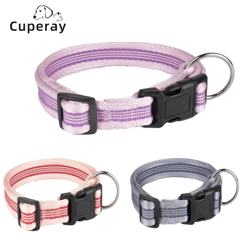Nylon Pet Collar Adjustable Dog Collars with Metal Ring and Quick Buckle Pet Supplies for Large,medium & Small Dogs Accessories