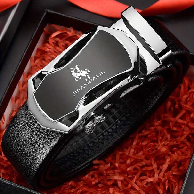JIFANAUL Mens Famous Brand Belt High Quality Leather Luxury Belt Metal Automatic Buckle Belt Business Leisure Fashion BeltX240914