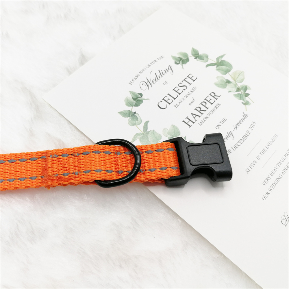 Nylon Reflective Dog Collar Adjustable Pet Collar Lightweight and Comfortable for Small To Medium Dogs and Cats Pet Accessories