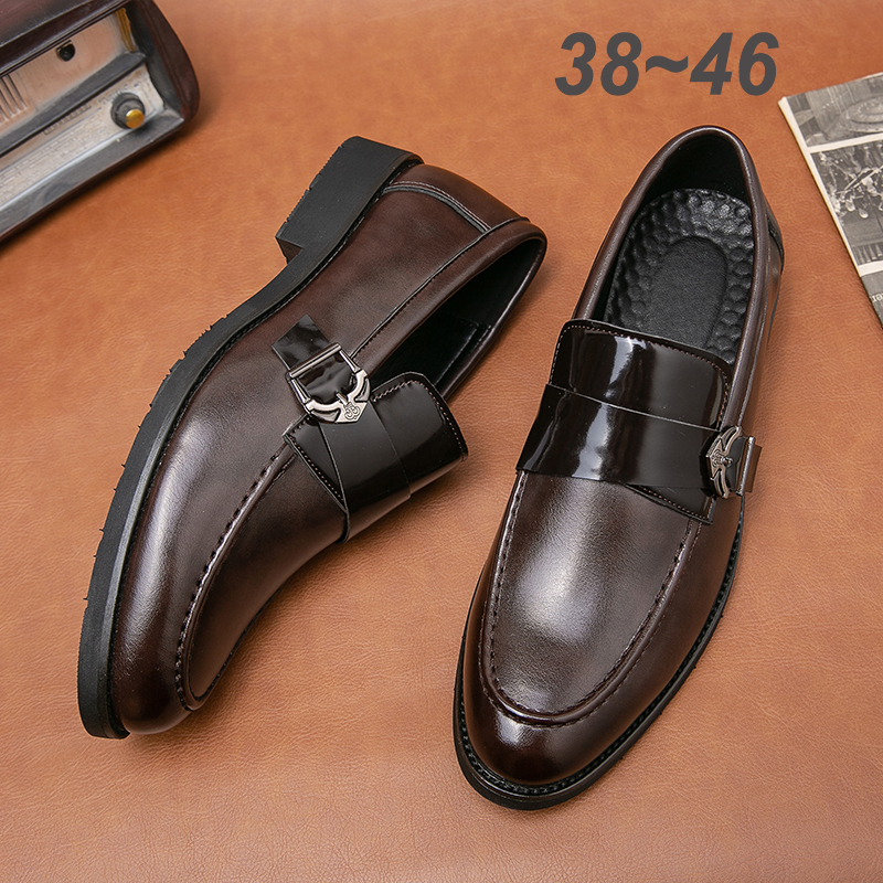 Italian 2023 Dress Men's Wedding Party High Quality Slip-on Leather Casual Loafers for Men Business Formal Designer Flat Shoes 6eb9