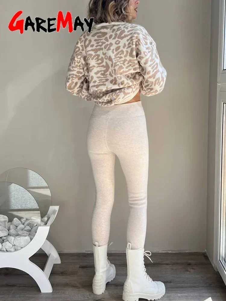 Thick Warm Winter Leggings for Women High Waist Velvet Leggings Grey Winter Pants Women Fleece Thermal Leggings 2024X240914