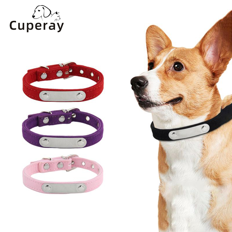 Name Plate Dog Collar for Small Dogs Personalized Holiday Best Gifts for Dog Mom Custom Pet Name Engraved Collar Pet Accessories