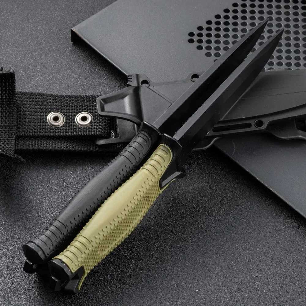 Tactical knife New Stainless Steel Tactical Knife Wilderness Survival Knife Portable Self-Defense Straight Knife Set M240914