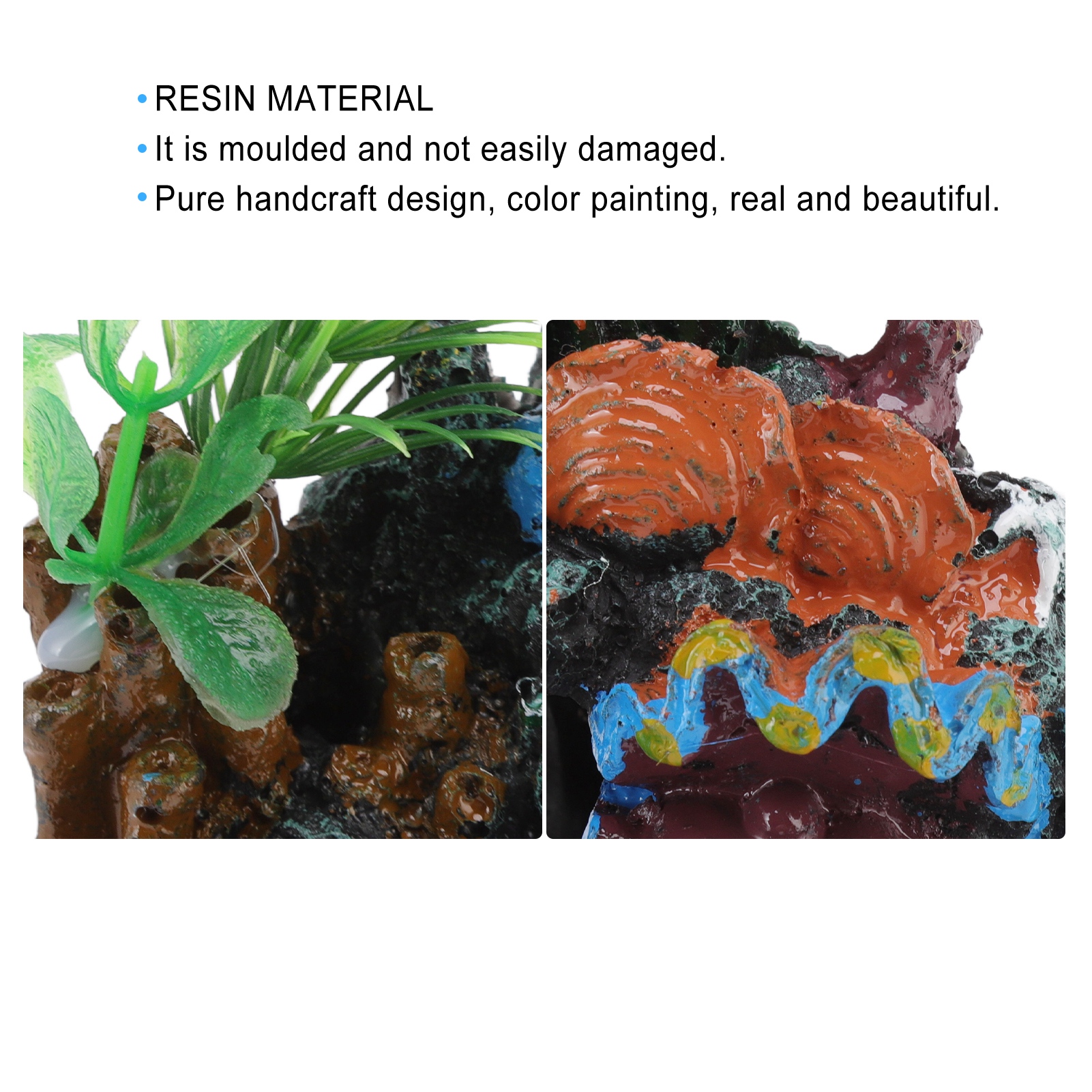 Resin Coral Aquarium Decoration, Fish House, Sleep Rest, Hide and Play