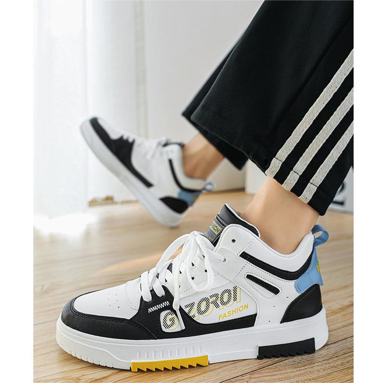 Men's Fashion Spring 2024 New High Top School Casual Board Shoes