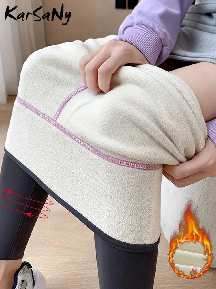Coffee Warm Leggings Women High Waist Thick Velvet Leggins Ladies Fleece Gym Womens Winter Leggings Warm Stretch Pants GrayX240914