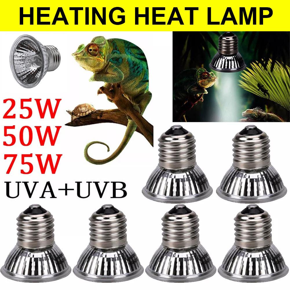 25/50/75W UVA UVB Reptile Heating Light Bulb Snake Full Spectrum Light Bulbs 1Pcs Basking Light Turtle Heating Pet UV I0G5