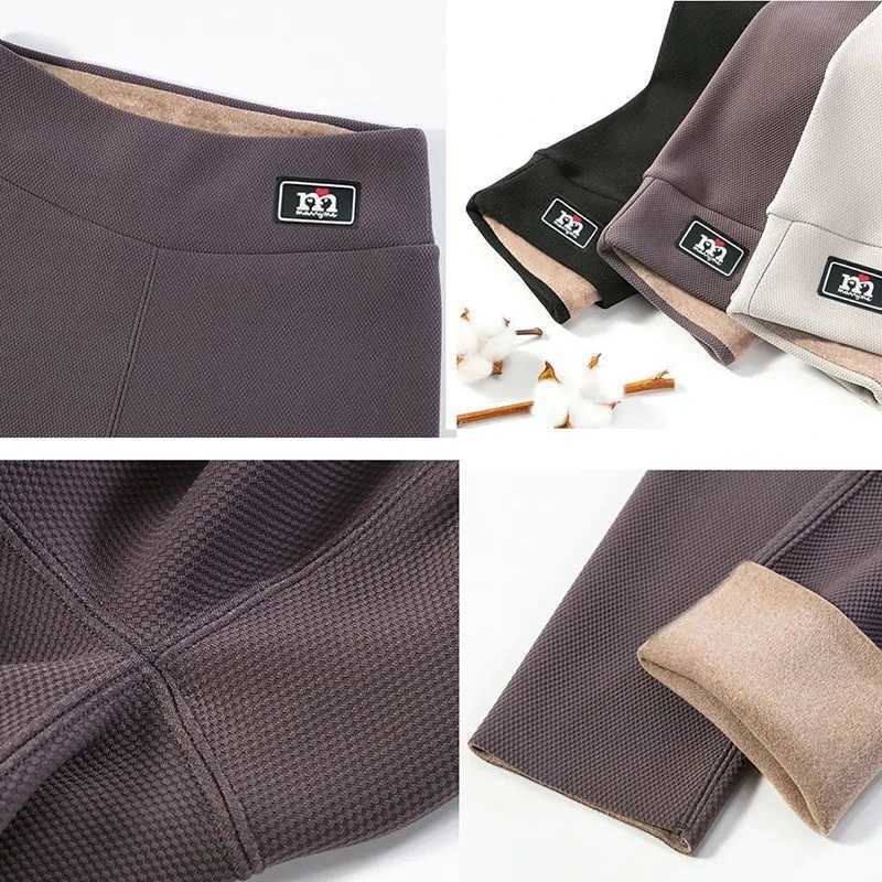 Super Elastic Autumn Winter Leggings New Solid High Waist Trousers Women Large Size Warm Skinny Leggings Vintage Stretch LeggingX240914
