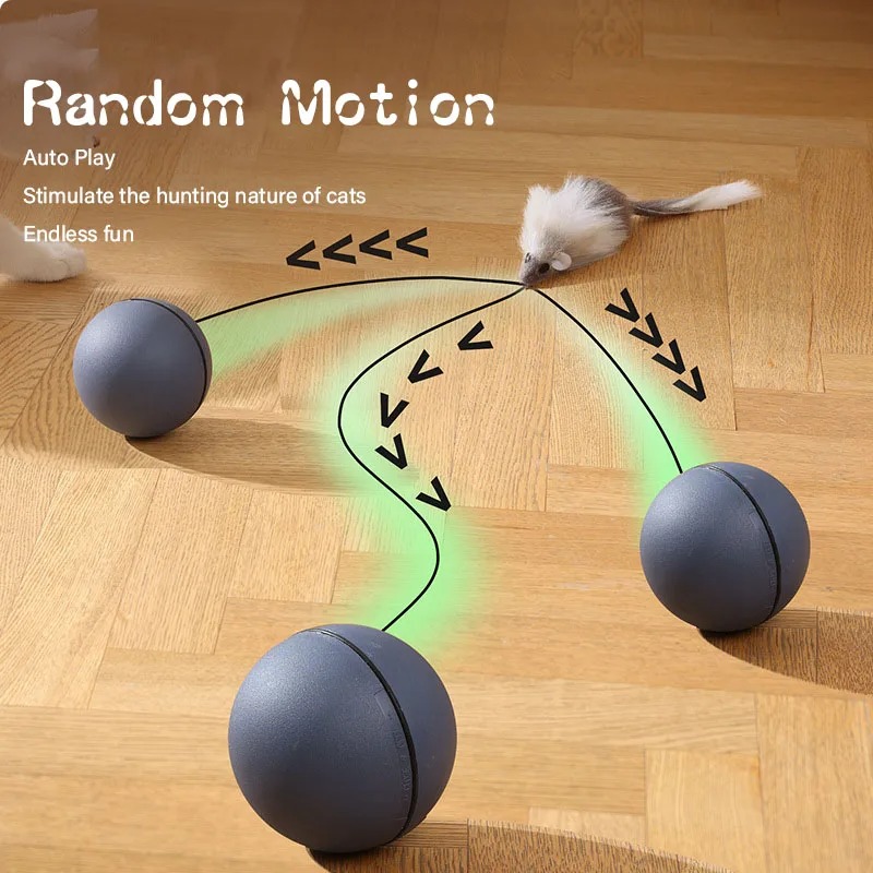 Madden Cat Toys Boredom Expending Energy Mouse Teasing Cat Stick Cat Sports Electric Automatic Teasing Cat Ball Cat Supplies