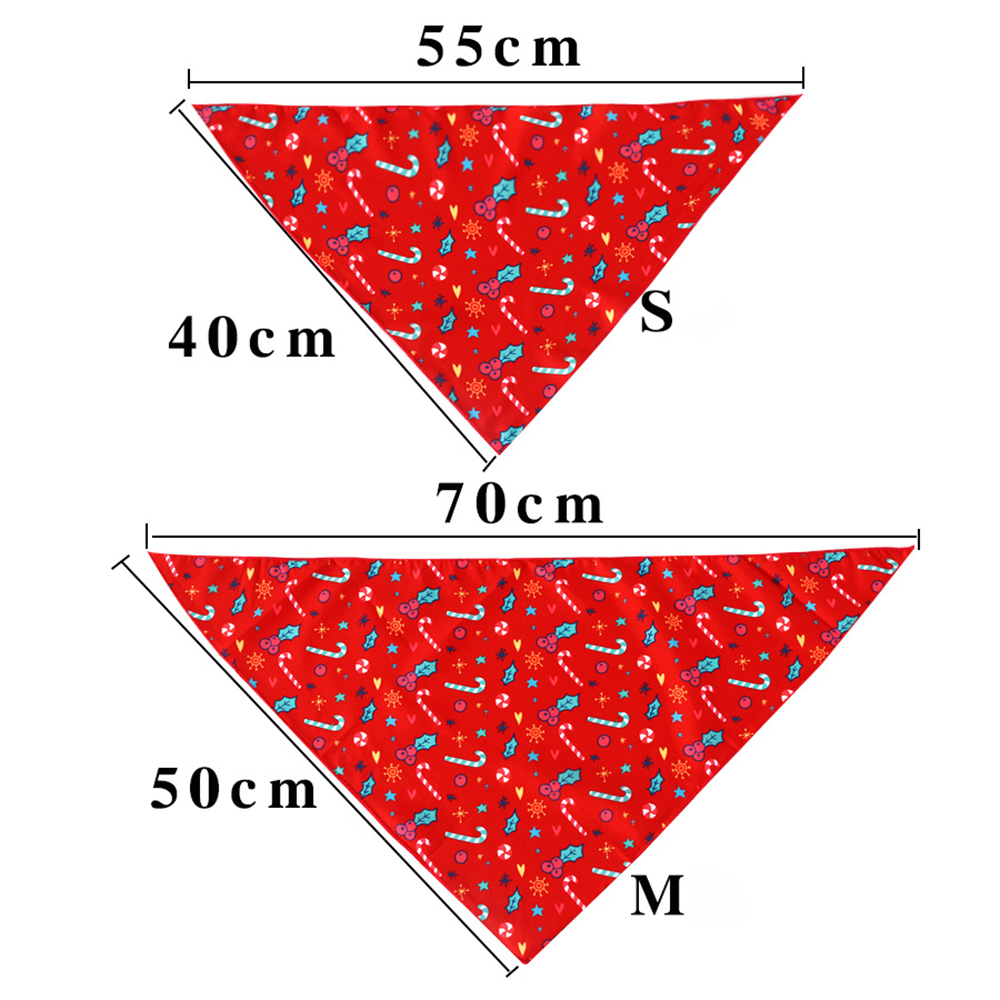 Cat Slobber Towel Pet Print Triangle Bib Decoration Christmas Halloween Party Slobber Towel Pet Accessories for Cats and Puppies