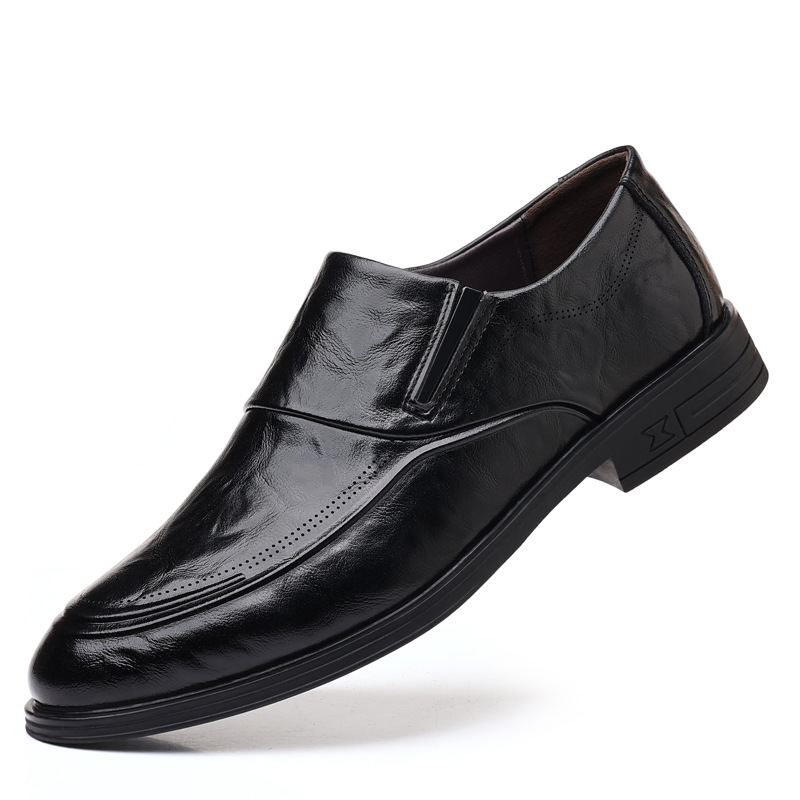 New Shoes for Men Genuine Leather Dress Shoes Concise Designer Pointed Toe Casual Business Shoes Wedding
