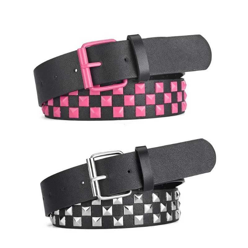 Width 3.8cm Hip-hop Punk Womens Belt Fashion Trend All-match Jeans Accessories Girdle Music Festival Y2k Girl Pu WaistbandX240914