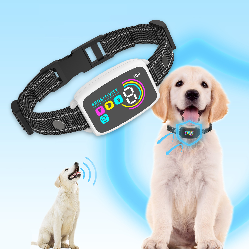 Anti Bark Training Collar For Dog Antiladridos Barking Type-C Rechargeable Dog Trainer Electric Shock Vibration Buzzer Waterproo