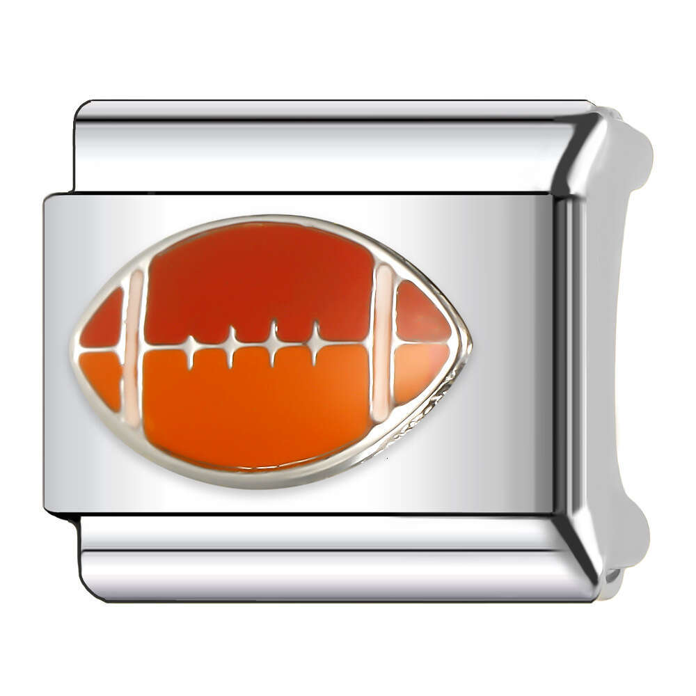 New Women's Gift motorcycle football basketball Bead Italian Charms Links Bangle Beads Fit 9mm Stainless Steel Bracelet Making DIY For Women Fash